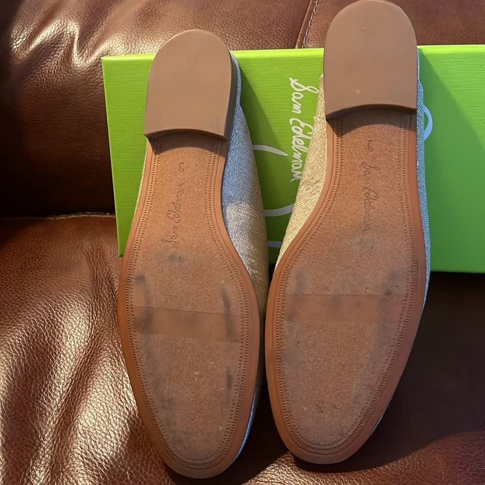 Sam Edelman Linnie Natural Metlinen mules - Picture 3 of 4